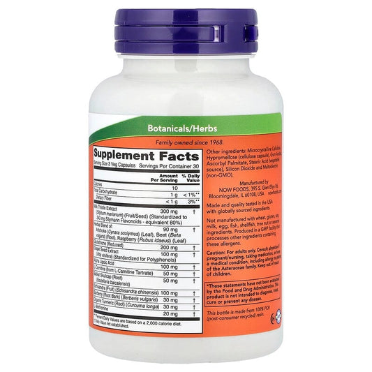 NOW Liver Refresh – دعم وتنقية التشخيص (90 كبسولة نباتية)