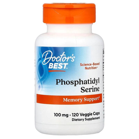 Doctor's Best Phosphatidyl Serine 100 mg – دعم الذاكرة الشخصية (120 كبسولة نباتية)