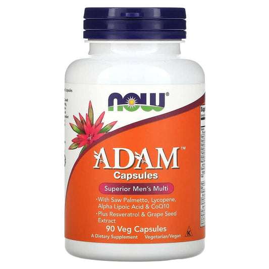 NOW Foods ADAM Men's Multi – فيتامينات رجالية متكاملة (90 كبسولة نباتية)