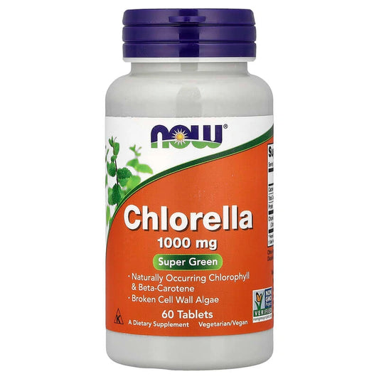 NOW Foods Chlorella 1000 mg – دعم إزالة التغذية الطبيعية (60 قرص)