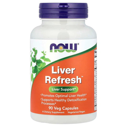 NOW Liver Refresh – دعم وتنقية التشخيص (90 كبسولة نباتية)